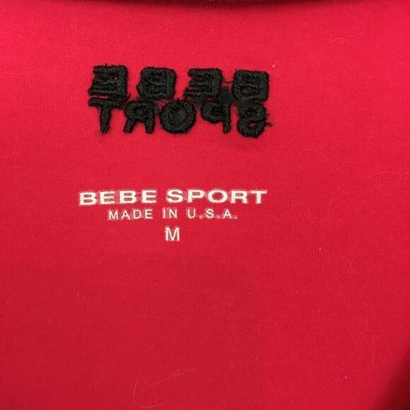 Bebe Sport Pink Deep V-Neck Cotton Spandex Dress - Picture 3 of 7